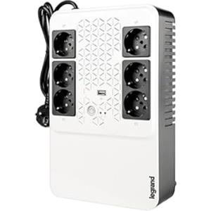 Bticino Legrand UPS monofase Gruppo di Continuità per PC LG-310081, Keor Multiplug, con Caricatore USB, 6 prese multistandard, Stabilizzazione AVR, 600 VA/360 W, Autonomia fino a 15 minuti
