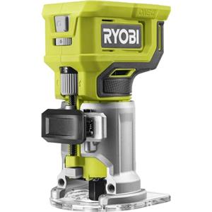 Ryobi RTR18-0, Rifilatore a Batteria 18V One+, Fresatrice per Legno con Luce LED e Accessori Inclusi, 20,000-30,000 giri/min, Regolazione della Profondità di Lavoro, Batteria non Inclusa