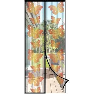Sekey Zanzariera Magnetica Porte/Finestre - Mag.Potenti, 90x210 cm, Senza Forature, Tela Antizanzare, Translucida, Antistrappo, Idrorepellente - Adesivo a Nastrino 4cm, Non Restringe, Nero
