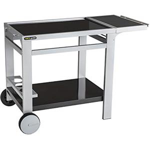 Cook'in garden - Carrello Media 80 - Carrello con Piano di Lavoro - Mobile su Ruote Facile da Spostare, Porta-Bottiglie - Supporto per Plancha o Barbecue