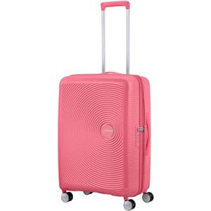 American Tourister Soundbox - Trolley M Espandibile Valigia, 67 cm, 71.5/81 L, Rosa (Sun Kissed Coral)