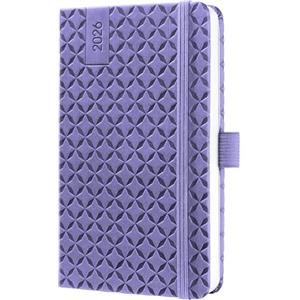 SIGEL J6124 Agenda settimanale Jolie 2026-1 anno - circa A6 - dark purple - 2 pagine = 1 settimana - copertina rigida - 80 g/m² - viola - 174 p. - certificazione FSC