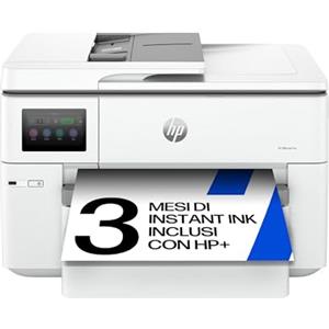 HP OfficeJet Pro 9730e 537P6B, Stampante Multifunzione per Grandi Formati, a Colori, Fronte e Retro Automatico, 22 ppm, Wi-Fi, Smart, 3 Mesi di Inchiostro Instant Ink Inclusi, Grigia