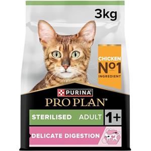 Purina Pro Plan Sterilised Delicate Digestion Crocchette Gatti Adulti Ricco in Pollo 3kg