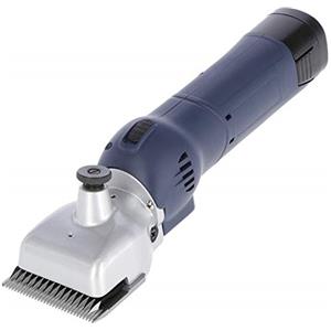 Clipster Tosatrice a batteria FarmClipper Akku2, tosatrice per animali, include 2 batterie, blu, 28,5 x 8 x 8 cm, per tosatura cavalli, veterinari, autonomia di 120 minuti