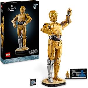 LEGO Star Wars 75398 C-3PO - Modellino di Droide da Costruire - Kit Modellismo per Adulti da Esposizione e da Collezione - Include Supporto, Targa Informativa e Minifigure - Idea Regalo per i Fan