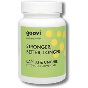 Goovi, Stronger, Better, Longer, Integratore Alimentare per Capelli e Unghie, Dona Capelli e Unghie Sani, Confezione con 60 Compresse