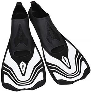 SEAC Vela Pinne Corte da Nuoto e Snorkeling Unisex Adulto Bianco 34-35