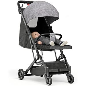HUOLE Trike Bebe, Passeggino per bambini evolutivo, 4 in 1, Triciclo bambino evolutivo, passeggino per bambini da 5 anni, 9 mesi, compatto, 63 x 30 x 101 cm (grigio)