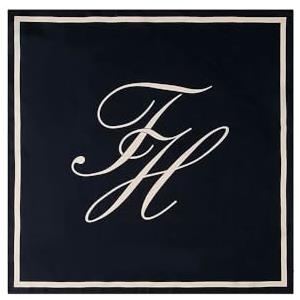 Tommy Hilfiger Tommy Script Silk Scarf Aw0Aw18223 Sciarpa Leggera, Blue (Space Blue/Soft Cream), Taglia Unica Donna