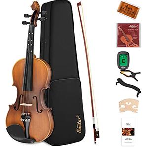 Eastar Il violino Eastar EVA-3 4/4 presenta una finitura opaca ed è adatto a principianti adulti. Viene fornito con custodia rigida, spalliera, archetto, accordatore e corde di ricambio.