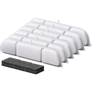 DownyPaws Filtri Fontanella per Gatti, 6 Pezzi Filtro per Fontana per Gatti, Filtrazione Quadripla, Adatto per DPWFP6