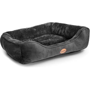 Nobleza Letto per cani grandi, lavabile per cani, medio, antiscivolo, con imbottitura in fibre, super morbida, per animali domestici, nero, XL, 87 x 77 cm