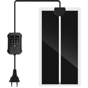 Nobleza Tappetino Riscaldante per Rettili 10 Livelli Temperatura, 7W Piastra Termica per Terrari, 28x15cm Auto-Riscaldamento Termostato per Tartarughe/Gecko/Serpenti/Anfibi/Lucertole