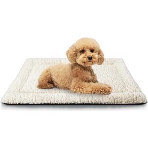 Aspand Cuscino per Cani Corto in Peluche, per Cani Taglia Grandi e Medi Materassino Cane, 63x48cm, Caldo e Comodo, Facile da Pulire, Cachi