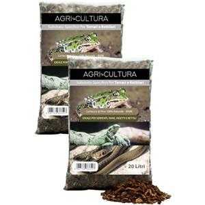 AGRI-CULTURA® | Substrato in Corteccia di Pino Bark per Rettili 2x20L | Corteccia di Pino Francese 100% Naturale | Ideale per Terrari di Tartarughe di Terra, Serpenti, Rane, Insetti e Rettili.