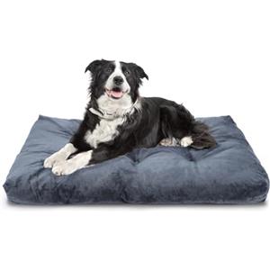 Nobleza Cuscino per Cani Taglia Grande, Cuccia Cane Interno, Materassino Cane Morbida, Lavabile in Lavatrice, Lettino per Cani con Fondo Antiscivolo, Grigio Scuro, 95x60cm