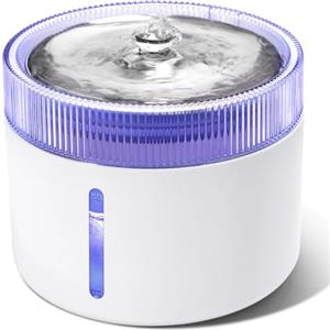 Nobleza - Fontanella per Gatti, 2L Fontanella Gatto, Super Silenziosa, Fontanella Gatti con Luce LED Intelligente, Sistema di Filtrazione Quadruplo, Adatto a Più Animali Domestici, Bianco