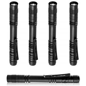 flintronic 5 x Mini lampada da lavoro, torcia a LED portatile 200 lumen di 2 batterie alcaline AAA alimentazione per bricolage, lavoro e illuminazione di emergenza