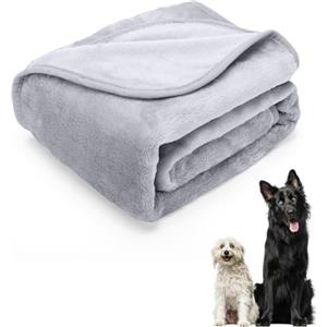 Nobleza Coperta per Cani e Gatti in Flanella Morbida, Coperta Calda per Divano e Letto, Lavabile a Macchina, Grigio, 160x100 cm