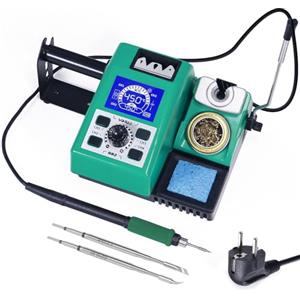 YIHUA 982 - Kit per saldatore di precisione con display LCD digitale, Tipo-C210 cartucce a punta di saldatura, distributore di filo saldato e 4 canali di memoria, spegnimento automatico