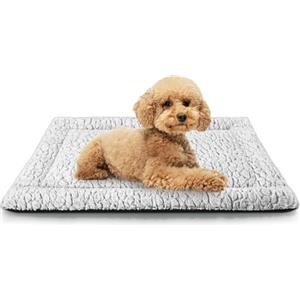 Aspand Cuscino per Cani Corto in Peluche, per Cani Taglia Grandi e Medi Materassino Cane, 63x48cm, Caldo e Comodo, Facile da Pulire, Grigio scuro