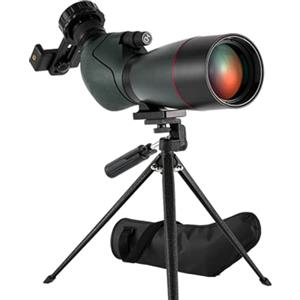 SWTGTEM Cannocchiale con Treppiede, 25-75x70 Telescopio Spotting Scope, FMC Ottica Bak4 Prisma HD Cannocchiale con Smartphone Treppiedi con Smartphone Adapter per Tiro a Segno, Birdwatching