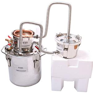 Fayelong Nuovo DIY CASA 3 Pentole Alambicco Distillatore Distillazione Temperatura Serpentina Acqua Alcol Vino Oli Essenziali Completo Kit di Birra