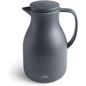 Lacor 62563 62563-Caraffa Termica priva di BPA con Doppia Parete e Strato all'Interno, Grigio Opaco, 1,00 l, Polipropilene Vetro Senza, 1'00 L