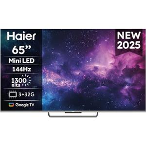 Haier Mini LED 4K UHD 65'' Smart TV, Google TV, Dolby Atmos e Dolby Vision, 144Hz, HDR 10, Google TV, Processore Quad Core, Bluetooth 5.1, DBX TV, HDMI 2.1 x 4 [2024] 12 mesi DAZN inclusi