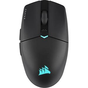 Corsair KATAR ELITE WIRELESS Mouse Gaming - Peso Piuma, Sensore Ottico MARKSMAN 26.000 DPI, Inferiore a 1 ms Connessione SLIPSTREAM WIRELESS, Batteria Ricaricabile fino a 110 Ore di Autonomia - Nero