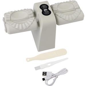 Zenllihome Macchina elettrica per ravioli e ravioli automatica con doppia modalità, dispositivo portatile per modellare pasta e potsticker per ravioli, strumento per ravioli, wonton, rotoli di uova (grigio)