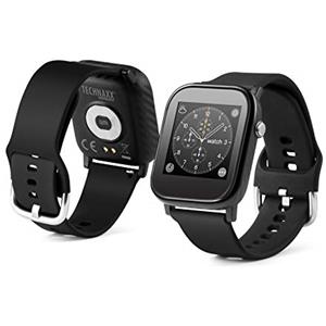 Technaxx Germany Smart Watch resistente all'acqua Sport Fitness Tracker Temperatura Monitoraggio della frequenza cardiaca Funzione anti-smarrimento TX-SW6HR