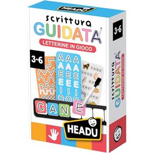 HEADU - Scrittura Guidata Letterine in Gioco: Gioco Didattico per Imparare a Leggere e Scrivere per Bambini 3-6 Anni, Made in Italy