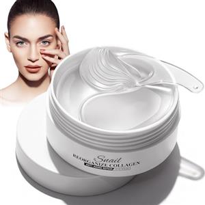 HOUSN Patch Occhi Alla Lumaca, Patch Occhiaie e Borse Idratanti, 60 Eye Patch per Sollievo Fatica e Riduzione Borse, Cura Occhi Anti-Occhiaie per Uomini E Donne
