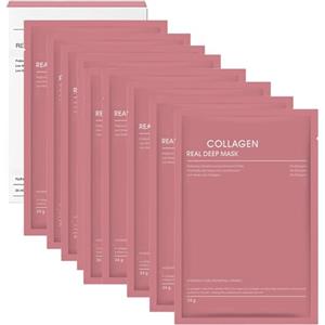 Lawqiny 8 Pezzi Bio-Collagen Real Deep Mask, Bio Collagen Overnight Face Mask, Maschera Viso Coreana Overnight, Maschera Idratante, Migliora L'elasticità e Riduce le Linee Sottili e le Rughe