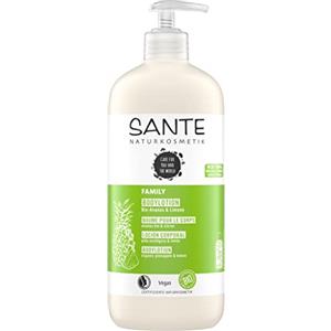 SANTE Naturkosmetik Cura del corpo idratante contro la pelle secca, crema per il corpo per la pelle elastica, con ananas biologico e lime in misura vantaggiosa, lozione per il corpo familiare, 1 x 500
