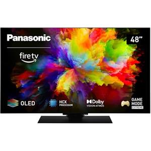Panasonic TV-48Z80AEZ, Serie Z80 48 pollici Smart TV OLED 4K Ultra HD, 2024, Fire TV, Dolby Vision e Atmos, Modalità Game Extreme, Controllo Vocale Alexa, Airplay, Nero