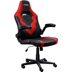 Trust Gaming GXTrust 1703 Yezz Sedia Gaming con Braccioli Imbottiti, Regolabile in Altezza, Gas di Classe 4, Sedia da Gaming Inclinabile Fino a 140 kg, Rivestimento in Tessuto, per PC Ufficio Gioco, Rosso