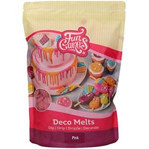 FunCakes Deco Melts Rosa - Inzuppate Sgocciolate, Spruzzate e Decorate! Sciogliere nel Microonde e Versare in Ogni Stampo. Preparare Dolci, Decorare Torte, Biscotti e Cupcake! 1 kg