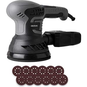 Cecotec Levigatrice Rotorbitale PerfectSurface 350 Rotate. 350W, 13000rpm, 12 Ricambi, Serbatoio di Polvere, Connessione per Aspirapolvere, Doppio Movimento Eccentrico, 26000mov/min, Cavo di 3m