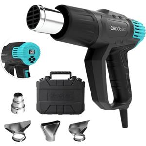 Cecotec Pistola Termica Hell Gun 9500 Vision. 2000W, Controllo Digitale, Riscaldamento Ultrarrapido, 4 Ugelli, Mani Libere, Temperatura Regolabile 50-600 ºC, 2 Livelli di Potenza dell'Aria, Valigetta