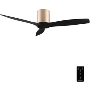 Cecotec Ventilatore da soffitto con telecomando da 52" EnergySilence Aero 5400 Classic Gold&Black. Motore DC 40 W, 3 pale, 6 velocità, timer fino a 8 ore, modalità Winter/Summer