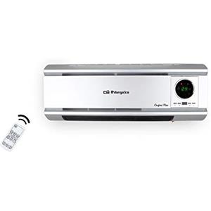 Orbegozo SP 6500, termoventilatore, 2000 W, 2 livelli di calore, programmazione giornaliera e settimanale, sistema di protezione dal surriscaldamento, termostato digitale, telecomando, colore argento