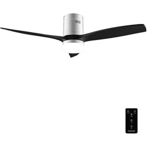 Cecotec Ventilatore da soffitto con luce e telecomando da 52" EnergySilence Aero 5600 Classic Iron&Black. Motore DC 40 W, 3 pale, luce LED, timer, 6 velocità, modalità Winter/Summer