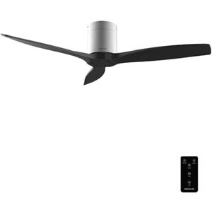 Cecotec Ventilatore da soffitto con telecomando da 52" EnergySilence Aero 5400 Classic Iron&Black. Motore DC 40 W, 3 pale, 6 velocità, timer fino a 8 ore, modalità Winter/Summer