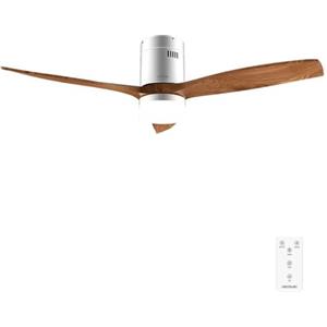 Cecotec Ventilatore da soffitto con luce e telecomando da 52" EnergySilence Aero 5600 Classic Iron&DarkWood. Motore DC 40 W, 3 pale, luce LED, timer, 6 velocità, modalità Winter/Summer