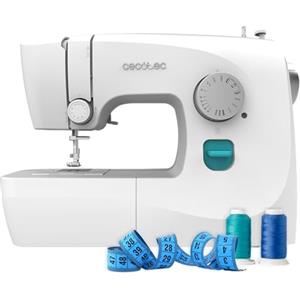 Cecotec Macchina da cucire per principianti BelleCouture 1500 Elite. 15 punti, occhiello manuale in 4 tempi, occhiello regolabile, tensione del filo regolabile e kit di accessori