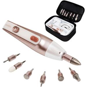 Cecotec Set elettrico per manicure e pedicure PinkyCare 700 Perfect Nails. Sette testine intercambiabili, cinque velocità e due direzioni di rotazione, design ergonomico, custodia inclusa.