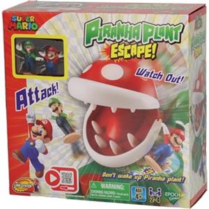 EPOCH Games - Super Mario - Piranha Plant Escape, Gioco da Tavolo di Velocità e Azione con Pianta Piranha - Modello 7357